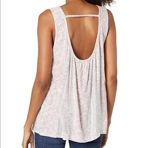 NWT Lucky Brand Scoop Neck Pleated Tank Top